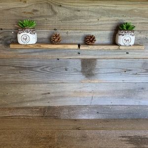 Set Of 2 Rustic Floating Shelves